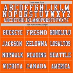 Custom Orange White-Royal Mesh Authentic Throwback Football Jersey