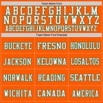 Custom Orange White-Kelly Green Mesh Authentic Throwback Football Jersey